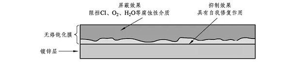 钨铬钝化膜示意图